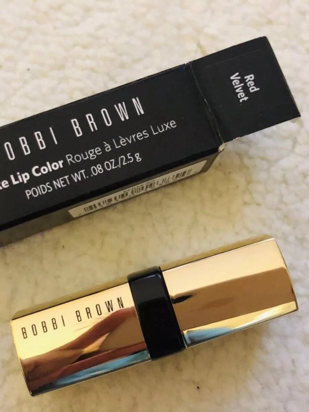 Bobbi Brown Luxe Lip Color Red Velvet Mini 0.08 oz/2.5g New in Box